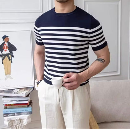 Hugo | Camiseta de Hombre a Rayas Estilo Británico