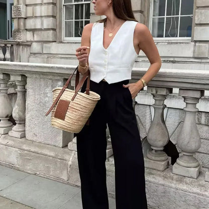 TRAF | Chaleco corto para mujer