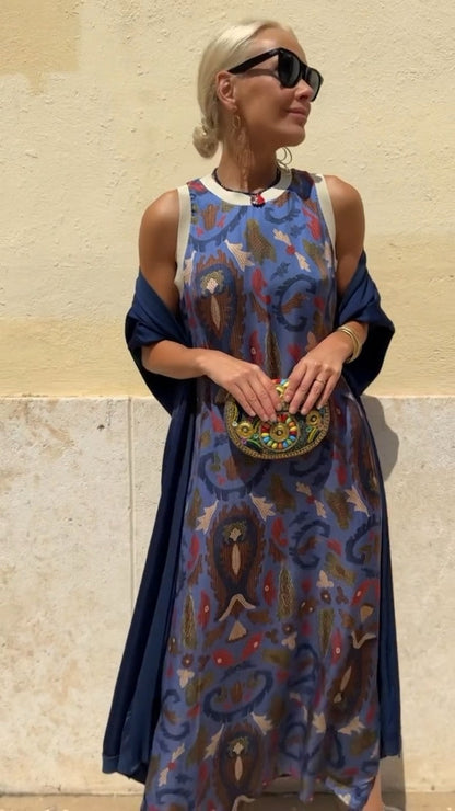 Artemisa | Elegante vestido largo con chal a juego