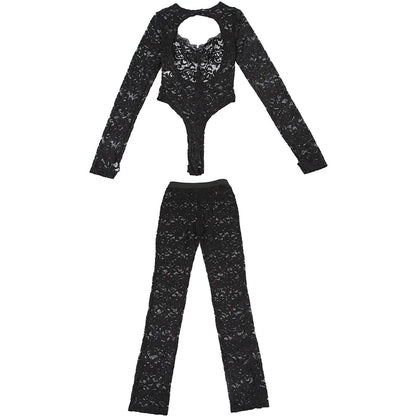 Lucía | Conjunto Sexy de Encaje Transparente