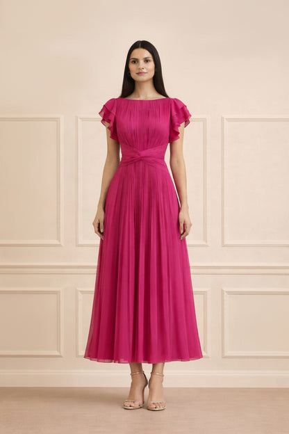 VICKY | VESTIDO DE NOCHE PLISADO
