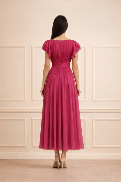 VICKY | VESTIDO DE NOCHE PLISADO