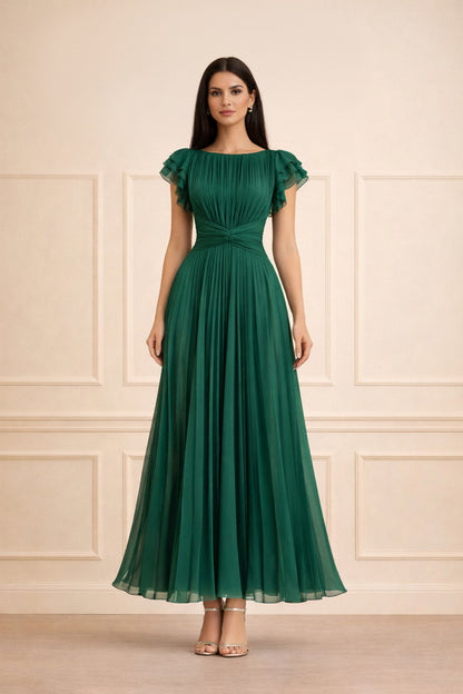 VICKY | VESTIDO DE NOCHE PLISADO