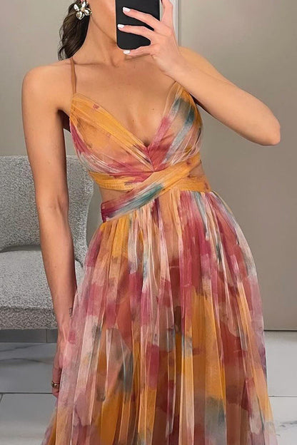 GISELLE | Vestido maxi de chiffón