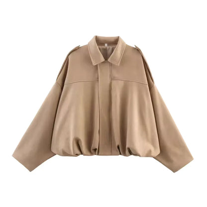 Puchi | Chaqueta Bomber Vintage Efecto Ante - ZARA
