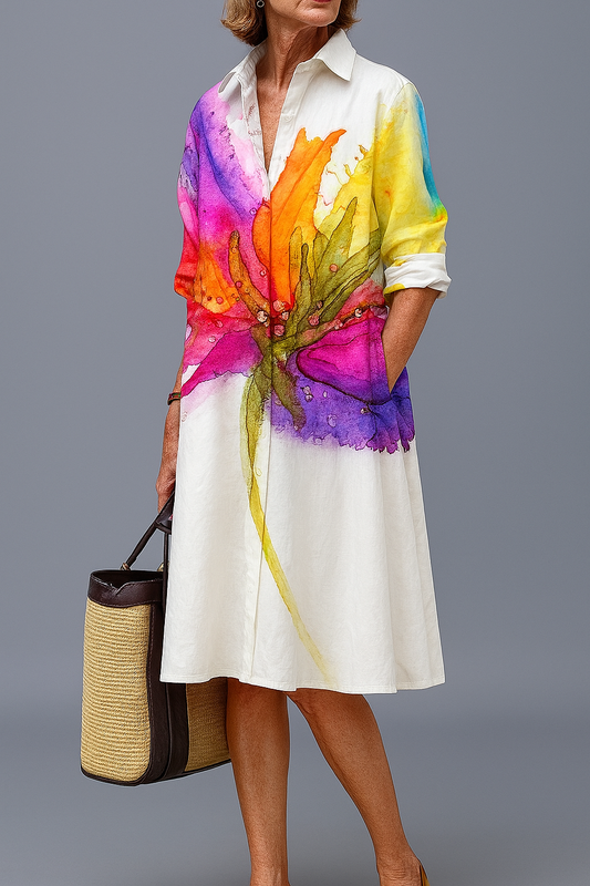 DORIS | VESTIDO MIDI ESTAMPADO