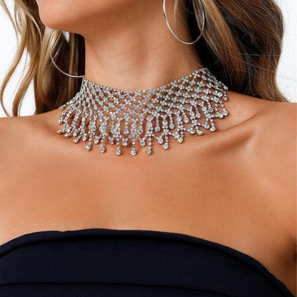 Fiorella | Collar con borlas de rhinestones
