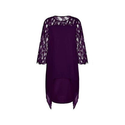 Camilla | Vestido negro asimétrico con mangas transparentes