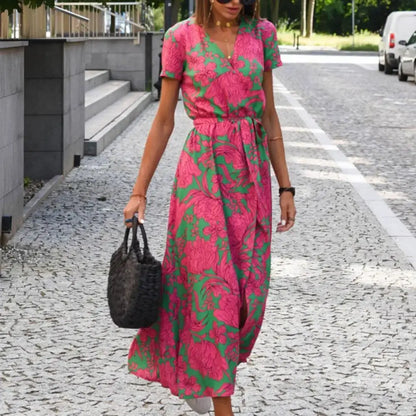 Fez | Vestido cruzado con estampado floral