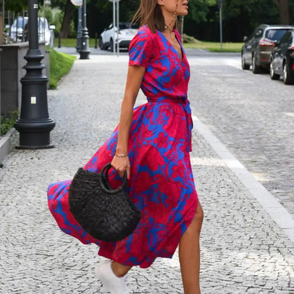 Fez | Vestido cruzado con estampado floral