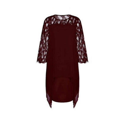 Camilla | Vestido negro asimétrico con mangas transparentes