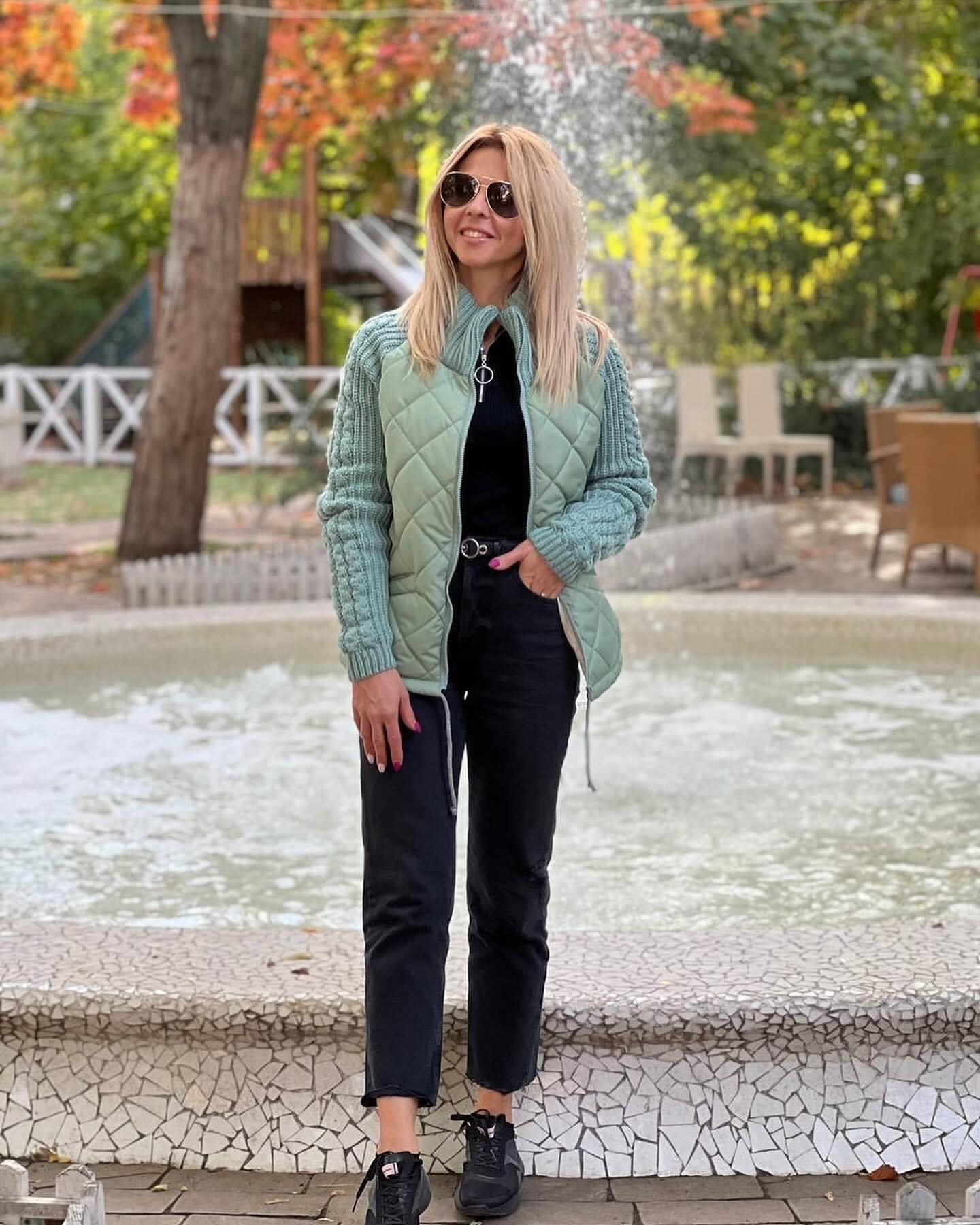 Graciela | Chaqueta patchwork de punto para mujer