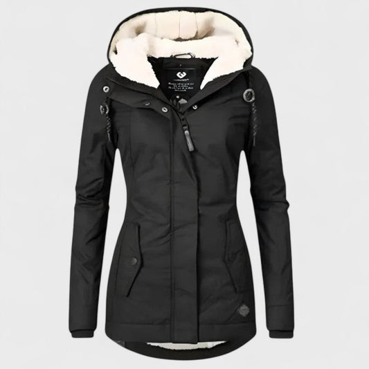 Alpi - Chaqueta cálida e impermeable con capucha para mujer