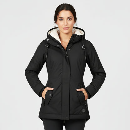 Alpi - Chaqueta cálida e impermeable con capucha para mujer