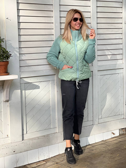 Graciela | Chaqueta patchwork de punto para mujer