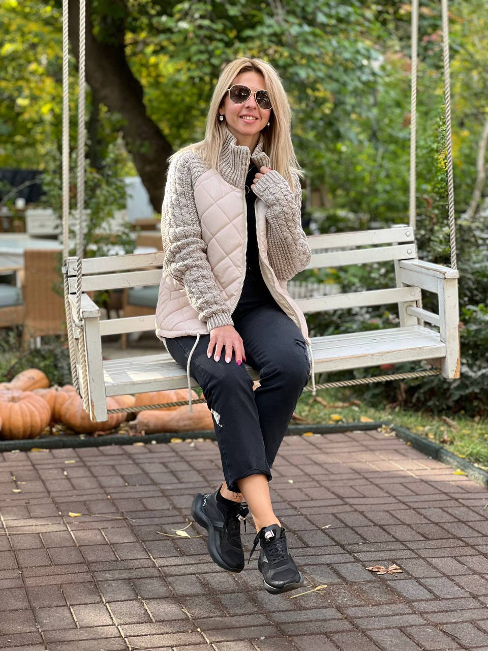 Graciela | Chaqueta patchwork de punto para mujer