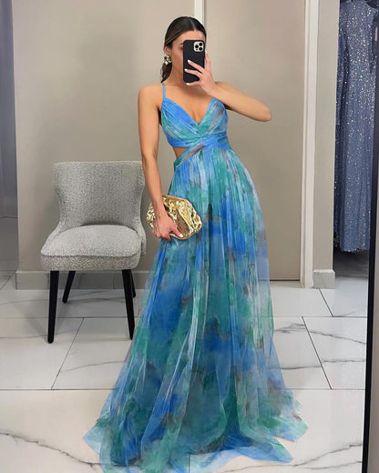 GISELLE | Vestido maxi de chiffón