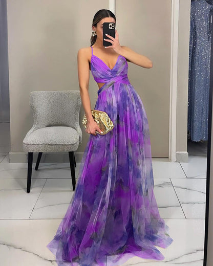 GISELLE | Vestido maxi de chiffón