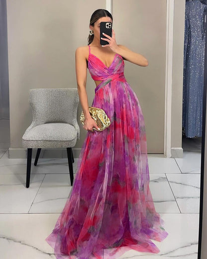 GISELLE | Vestido maxi de chiffón