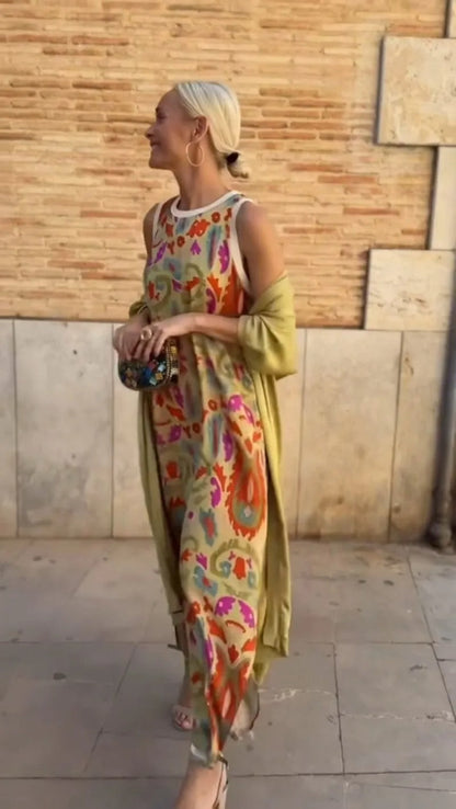 Martha | Vestido fluido con estola