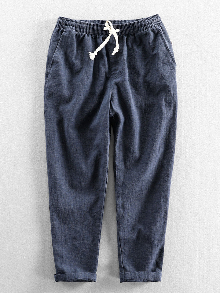 Adrián | Pantalones holgados de lino