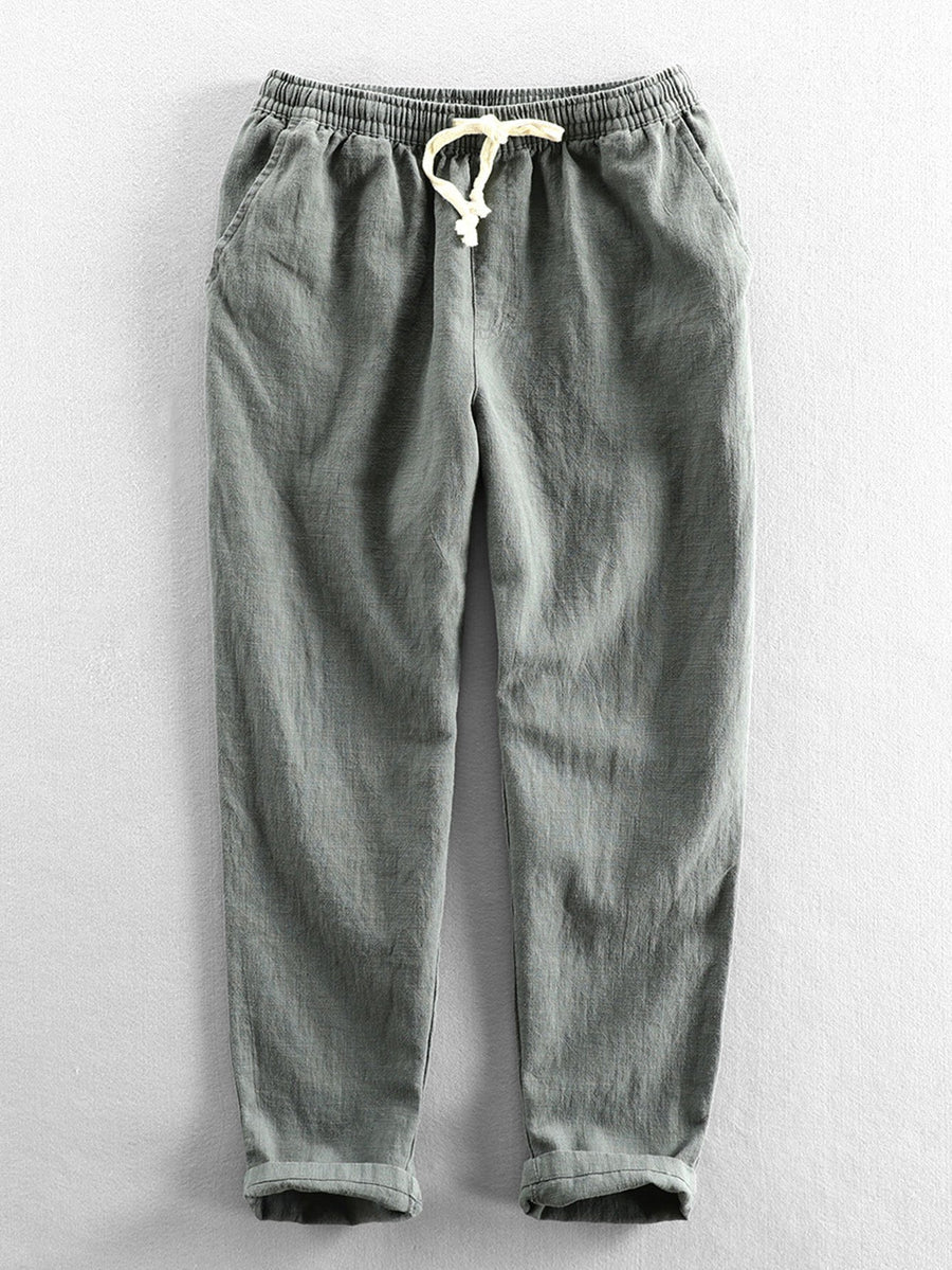 Adrián | Pantalones holgados de lino