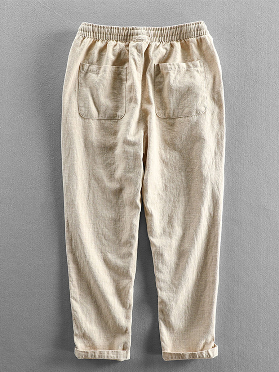 Adrián | Pantalones holgados de lino