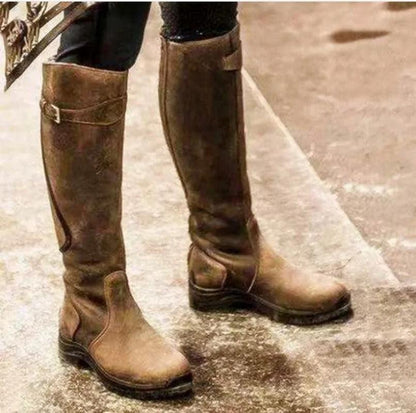 Lavinia | Botas de equitación de cuero impermeable