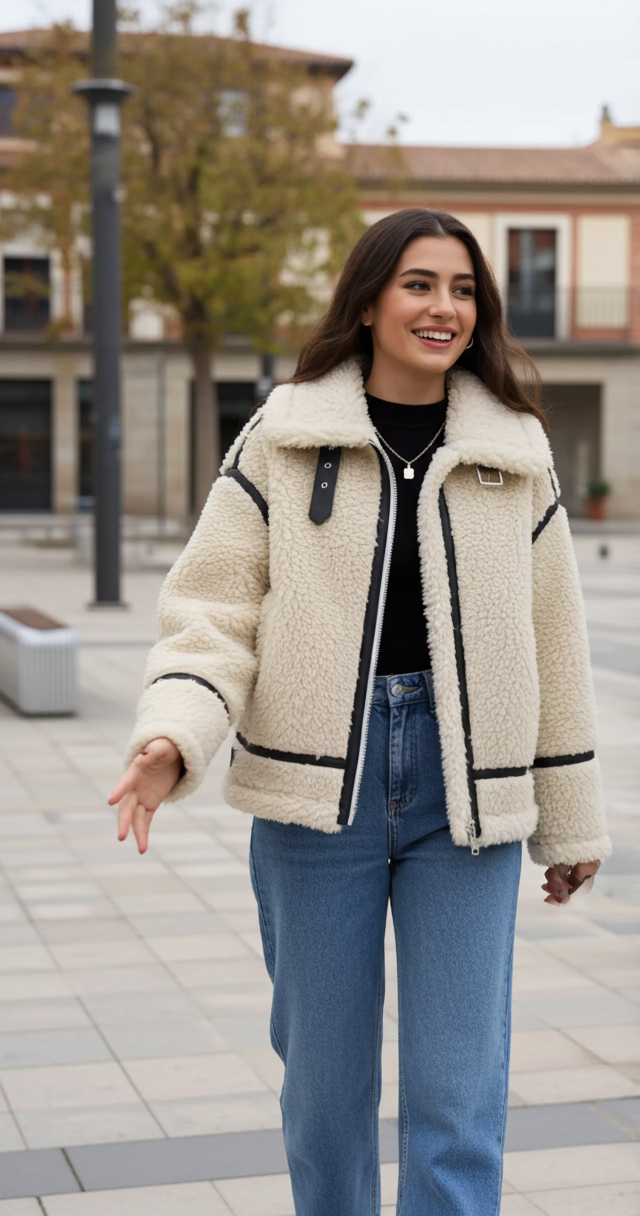 Yaiza | Cazadora borreguito doble faz