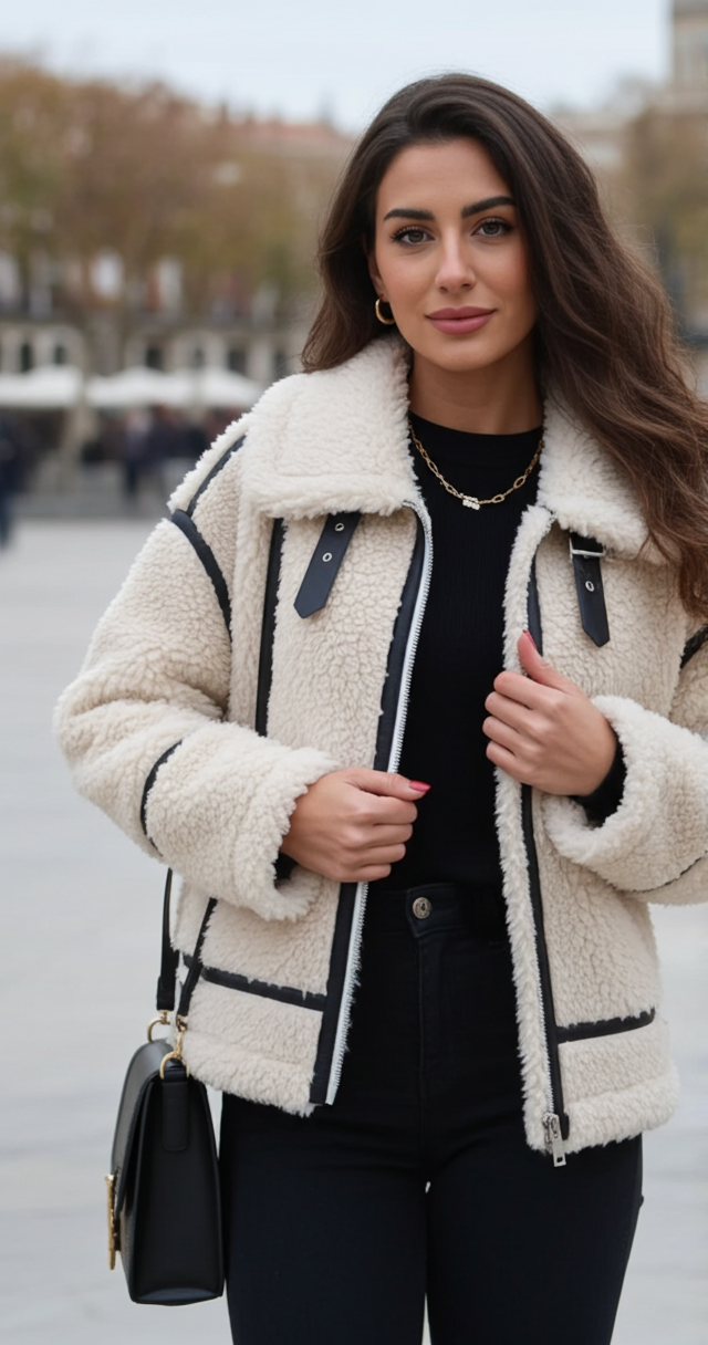 Yaiza | Cazadora borreguito doble faz