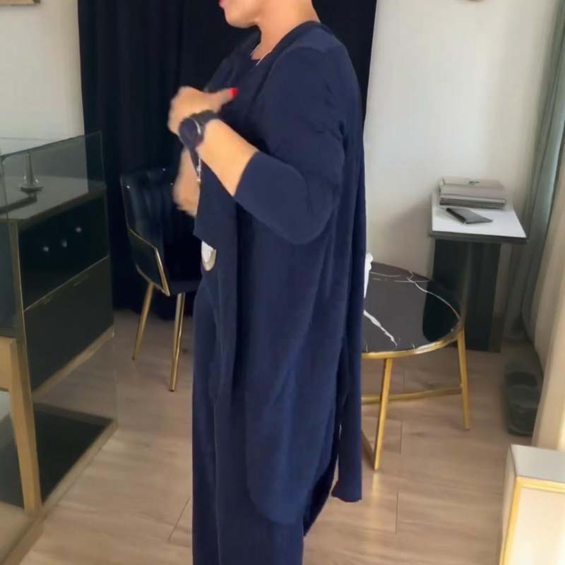 Gabriella | Conjunto de 3 Piezas con Cárdigan Largo – Comodidad Elegante y Estilo Versátil para Todas las Ocasiones