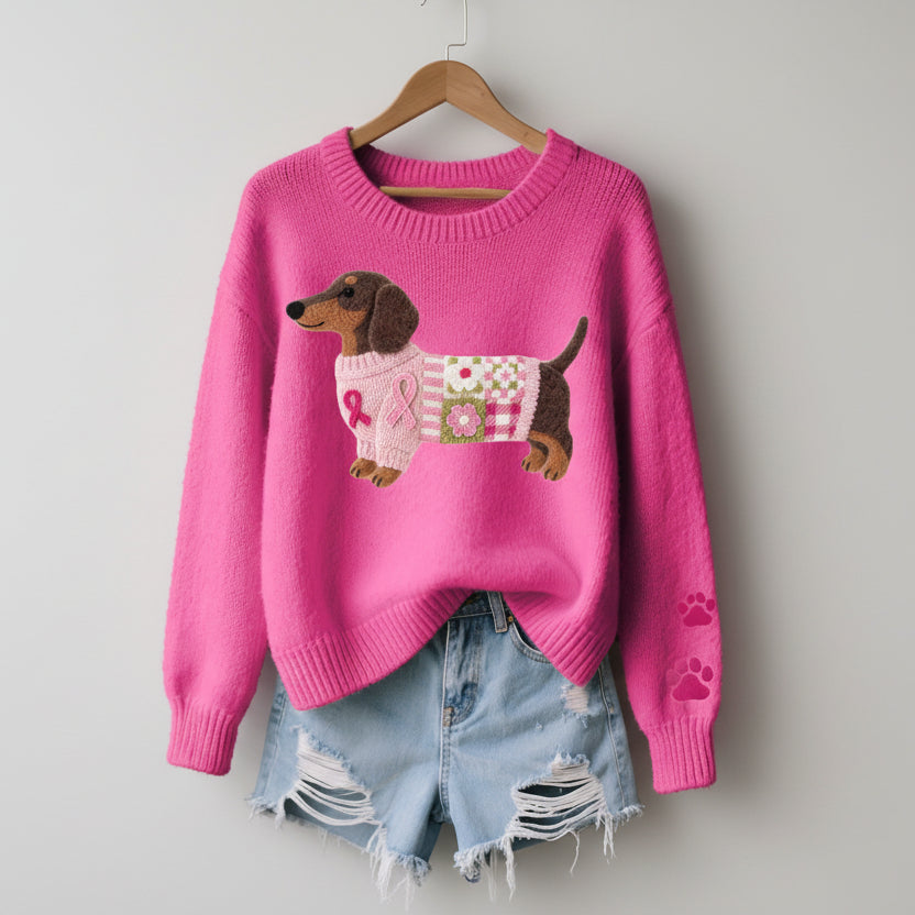 Naoni | Suéter de lana con perro salchicha