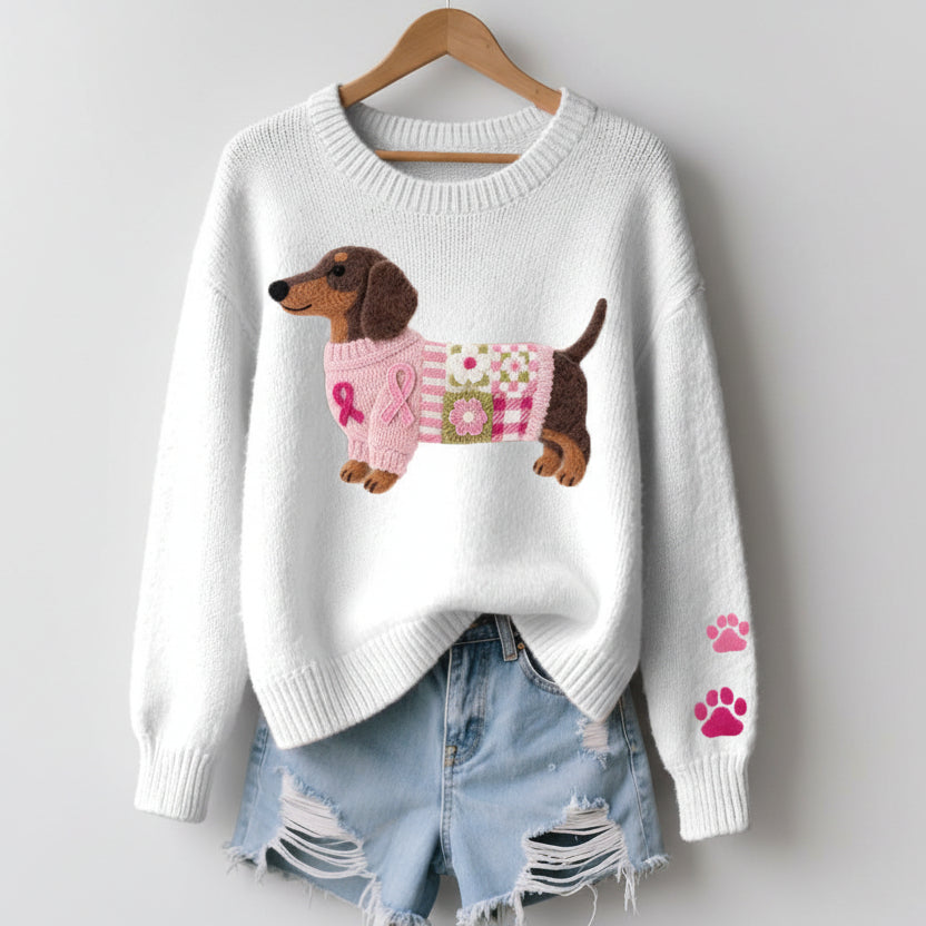 Naoni | Suéter de lana con perro salchicha