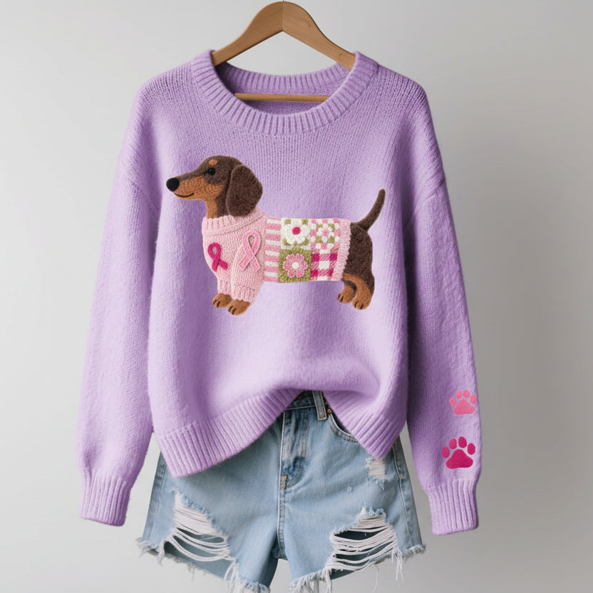 Naoni | Suéter de lana con perro salchicha