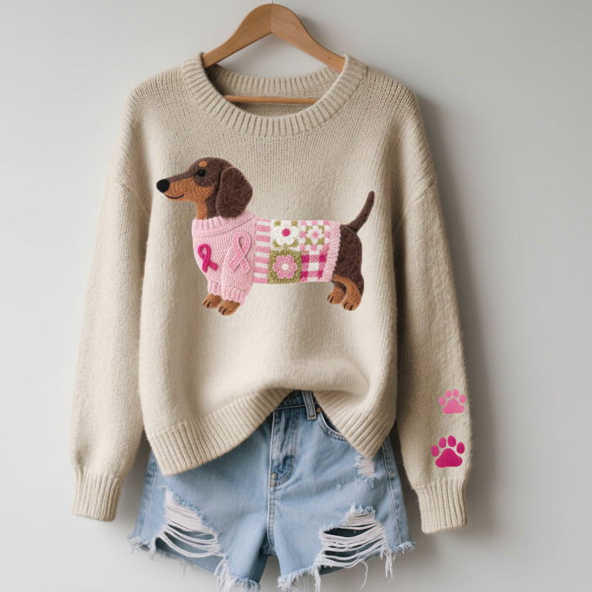 Naoni | Suéter de lana con perro salchicha