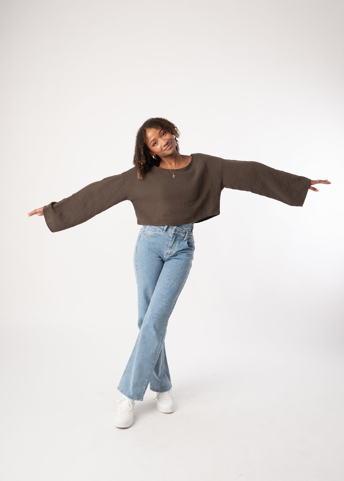 Luci | Vaqueros de pierna recta asimétricos