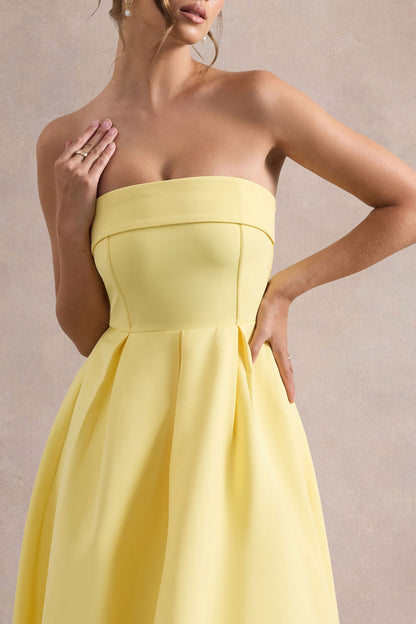 ANNE | Vestido midi elegante con escote de hombros descubiertos