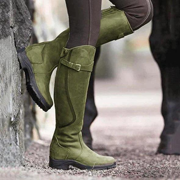 Lavinia | Botas de equitación de cuero impermeable